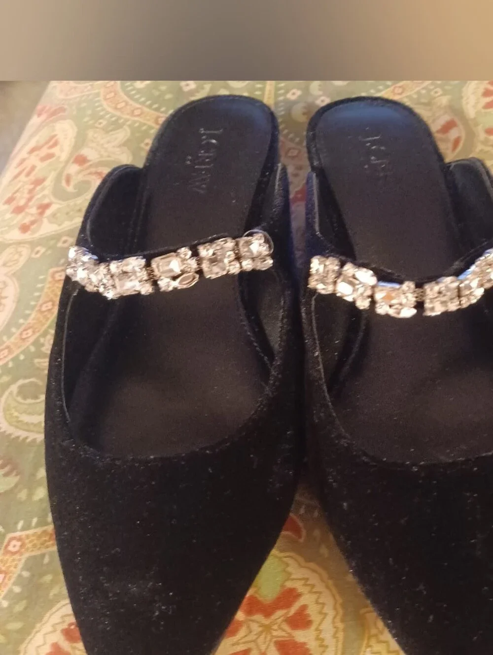 J. Crew 7.5 Black Slides Flats Shoes